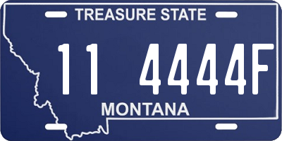 MT license plate 114444F