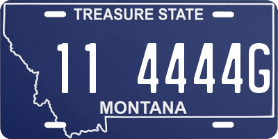 MT license plate 114444G