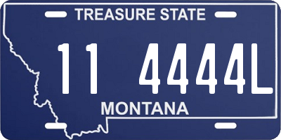 MT license plate 114444L