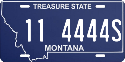 MT license plate 114444S