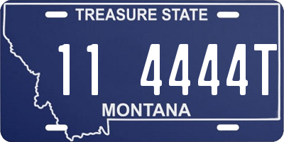 MT license plate 114444T