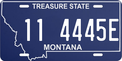 MT license plate 114445E