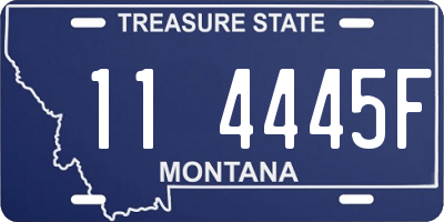 MT license plate 114445F