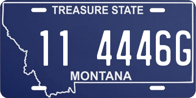MT license plate 114446G