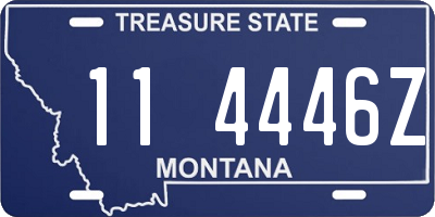 MT license plate 114446Z