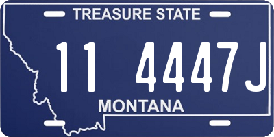 MT license plate 114447J