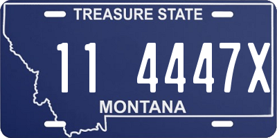 MT license plate 114447X