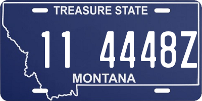 MT license plate 114448Z