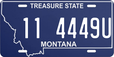 MT license plate 114449U