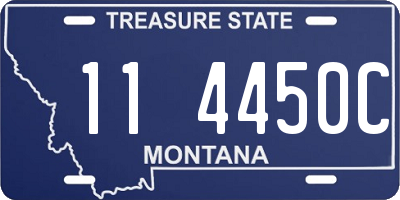 MT license plate 114450C