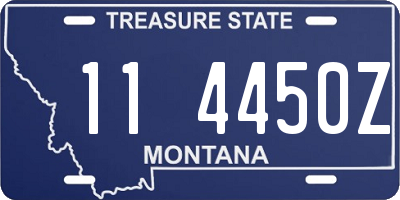 MT license plate 114450Z