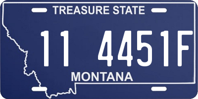 MT license plate 114451F