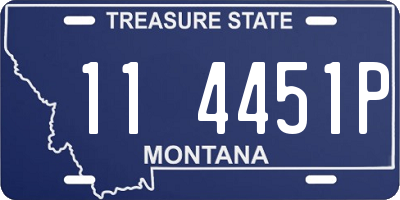 MT license plate 114451P