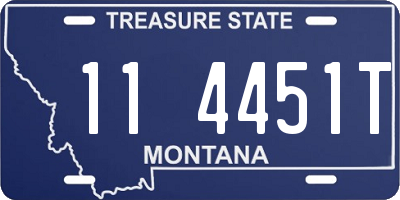 MT license plate 114451T