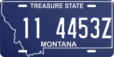 MT license plate 114453Z