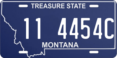 MT license plate 114454C