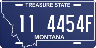 MT license plate 114454F