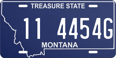 MT license plate 114454G