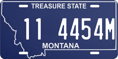 MT license plate 114454M