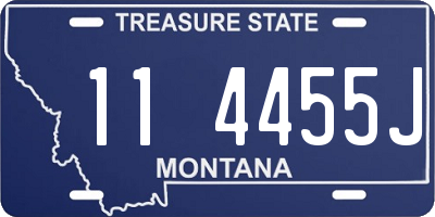 MT license plate 114455J