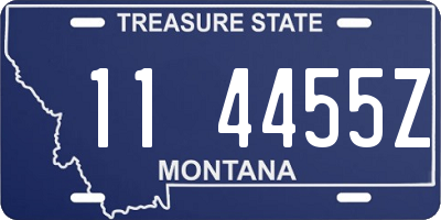 MT license plate 114455Z