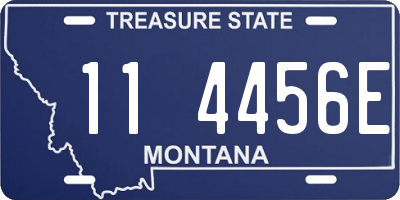 MT license plate 114456E