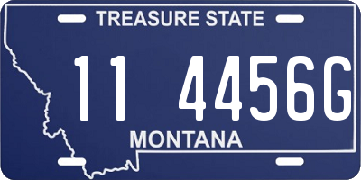 MT license plate 114456G