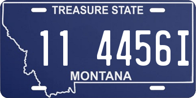 MT license plate 114456I