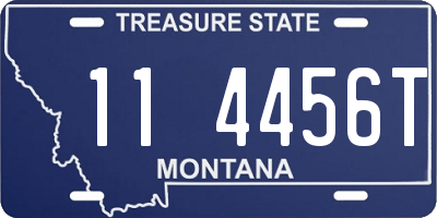 MT license plate 114456T