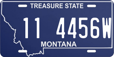 MT license plate 114456W