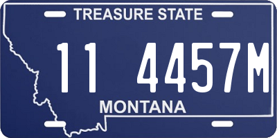 MT license plate 114457M
