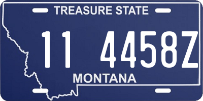 MT license plate 114458Z