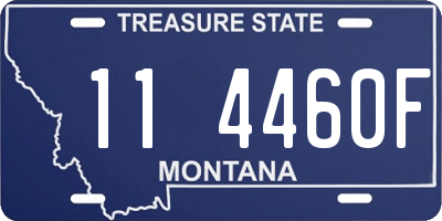 MT license plate 114460F