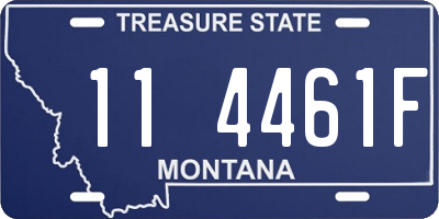 MT license plate 114461F