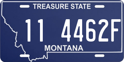 MT license plate 114462F