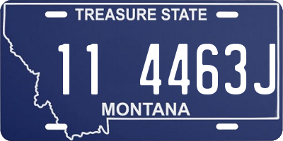 MT license plate 114463J