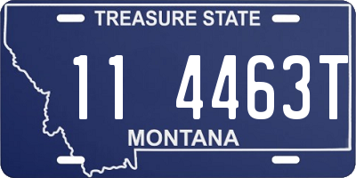 MT license plate 114463T
