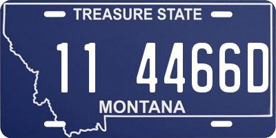 MT license plate 114466D