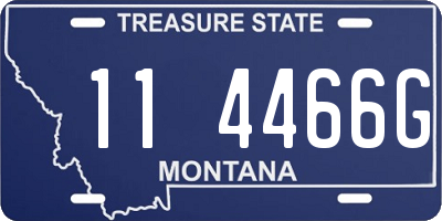 MT license plate 114466G