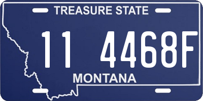 MT license plate 114468F