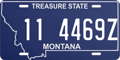 MT license plate 114469Z