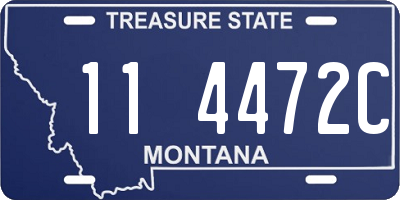 MT license plate 114472C