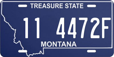 MT license plate 114472F