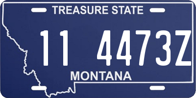 MT license plate 114473Z