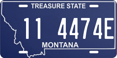 MT license plate 114474E