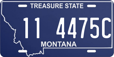 MT license plate 114475C