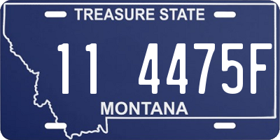 MT license plate 114475F