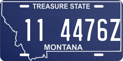 MT license plate 114476Z