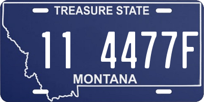 MT license plate 114477F