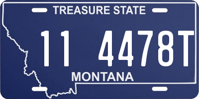 MT license plate 114478T